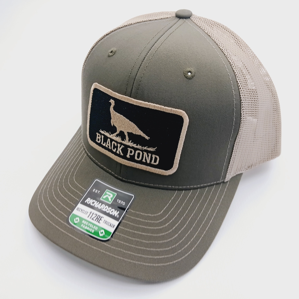 Green And Tan Snapback Hat With Patch - image 3